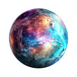 Galaxy planet isolated on transparent background. PNG file, cut out