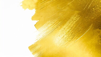 Poster - abstract gold grunge texture with metallic background overlay element for backdrop creative design smudge isolated object with golden design on the right side