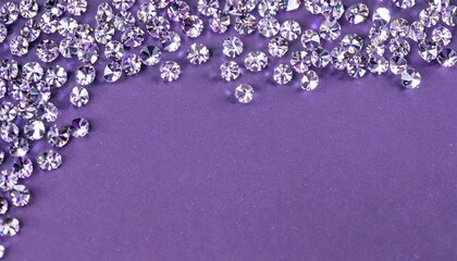 Wall Mural - sparkling diamonds on dark purple background