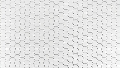 random shifted white honeycomb hexagon background wallpaper banner pattern with copy space