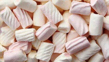 Wall Mural - marshmallow soft candy pattern viewed from above top view full frame