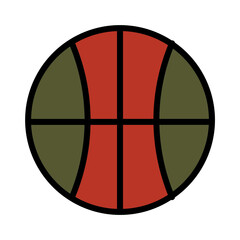 Poster - Ball Basket Education Filled Outline Icon