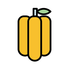 Poster - Food Fresh Fruit Filled Outline Icon