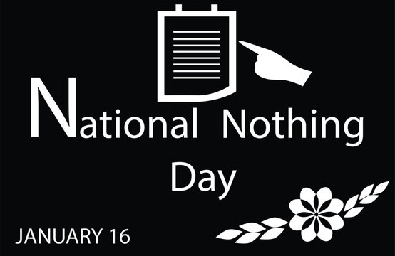 National nothing day silhouette design on a white background 