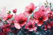 bright watercolor flowers.