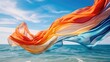 © Eyepain - Colorful Scarf flying in the wind sea summer