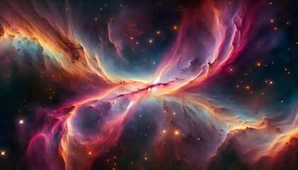 Wall Mural - Starry night cosmos Colorful nebula cloud in space galaxy	

