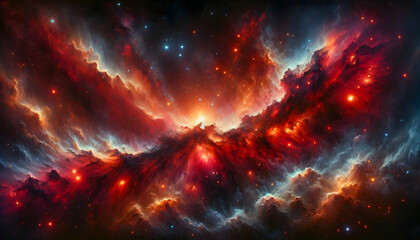 Wall Mural - Starry night cosmos Colorful nebula cloud in space galaxy	
