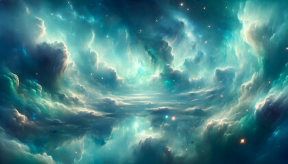 Wall Mural - Starry night cosmos Colorful nebula cloud in space galaxy	
