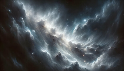 Wall Mural - Starry night cosmos Colorful nebula cloud in space galaxy	
