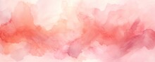 Coral Pink Watercolor Abstract Background