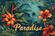 © KRIS - Paradise Quote typography t shirt design art t-shirt design