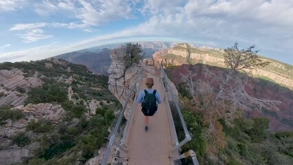 Wall Mural - Walking Out Toward Overlook on the North Rim of the Grand Canyon