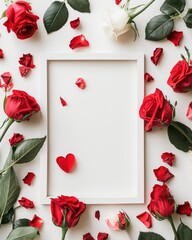 Wall Mural - Romantic background. Beautiful flowers Valentine's Day. Romantic background with flowers for birthday, wedding. Spring background with flowers