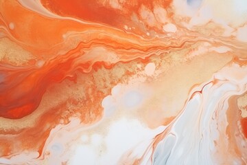 Abstract watercolor paint background by rust orange and silver with liquid fluid texture for background