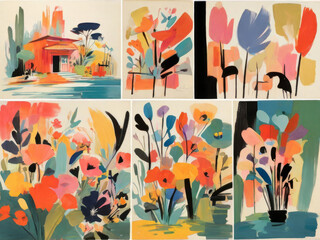 The brushes used by the artist add uniqueness and creativity to the illustration.