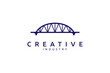 Footbridge logo in flat vector design style