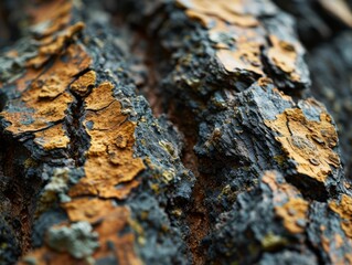 Canvas Print - Tree bark with intricate patterns and textures.