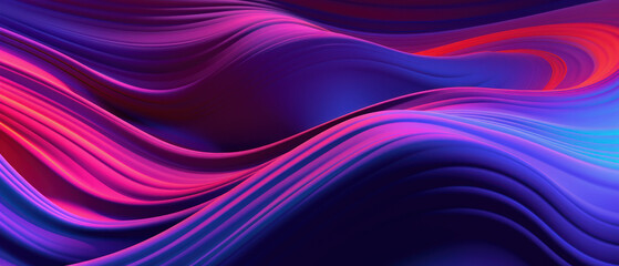 Wall Mural - a vibrant abstract composition featuring irregular waves of bright blue and purple hues.