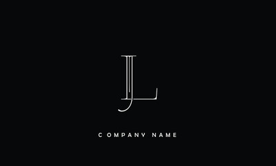 Sticker - LJ, JL, L, J Abstract Letters Logo monogram