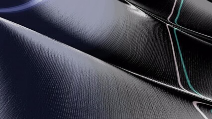 Wall Mural - abstract wave textured glossy metallic pattern color flowing. modern background loopable animation