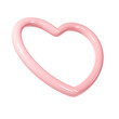 © timonko - 3d pink glossy heart love frame on transparent. Suitable for Valentine day, Mother day, Women day, wedding, sticker, greeting card. February 14th
