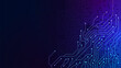 © Alfan Subekti - Abstract blue circuit board technology futuristic. Connection system, digital data and high tech technology geometric design on dark blue background.