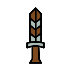 Sticker - Blade War Sword Filled Outline Icon