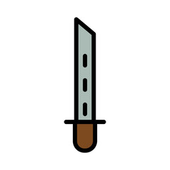 Sticker - Blade War Sword Filled Outline Icon