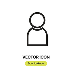 Fototapete - User icon vector. Linear-style sign for mobile concept and web design. User symbol illustration. Pixel vector graphics - Vector.