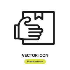 Fototapete - Received icon vector. Linear-style sign for mobile concept and web design. Received symbol illustration. Pixel vector graphics - Vector.