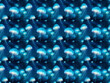  Quallen in Blautönen - Nahtloser Hintergrund Textur Kachel Aquamuster Wasserwelten