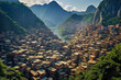 Aerial view of Favelas, Rio de Janeiro, Brazil, AI Generated