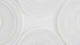 Fototapeta Perspektywa 3d - inset white concentric rings or circles background wallpaper banner flat lay top view from above with copy space