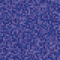 Poster - Geometric shapes composition. Rings in multiple colors. Blue, Purple, Lavender, Indigo, Violet. Superb vector illustration.