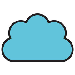 Wall Mural - cloud color icon