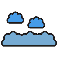 Wall Mural - cloud color icon