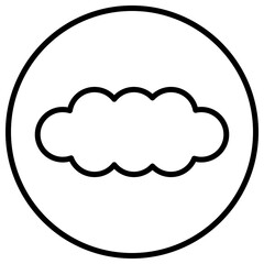 Wall Mural - cloud line icon 2