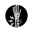 fracture forearm bones osteoporosis glyph icon vector. fracture forearm bones osteoporosis sign. isolated symbol illustration