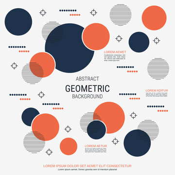 Modern trendy vector design illustration. White background with abstract geometric style elements. Design for booklet, brochure cover, annual report