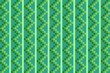 Green pixelated zig zag stripes and vertical lines over solid green background