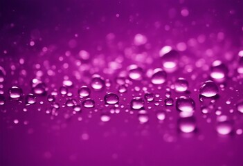  Water drops bubbles on a purple background