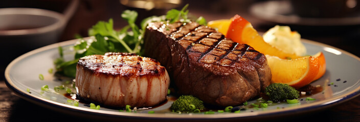 Wall Mural - grilled scallops with butter sauce