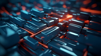 Fototapete - Technology abstract graphic poster web page PPT background, abstract background