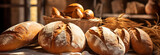 Fototapeta Panele - fresh bread on a table in the kitchen
