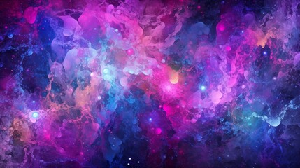 Wall Mural - Blue Azure Pink Purple Magenta Nebula Space Abstract Wallpaper, Atmospheric Ambience