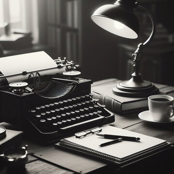 typewriter and paper