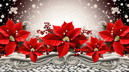 Poster - christmas background with snowflakes