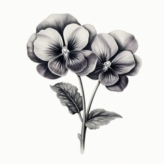 Wall Mural - flower art pencil design illustration