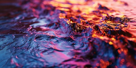 Poster - A close up view of a wave in a body of water. This image captures the intricate details of the wave as it forms and crashes. Perfect for use in ocean-themed designs and projects